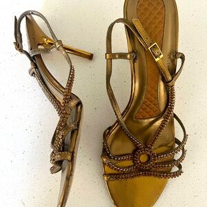 Elegant Gold Strappy Sandals